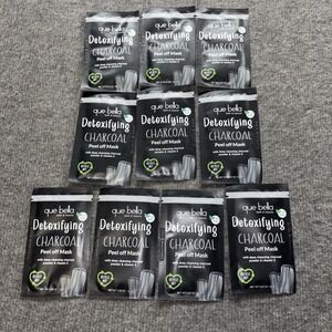 10X Que Bella Detoxifying Charcoal Peel Off Mask 0.24 Oz Each 16261